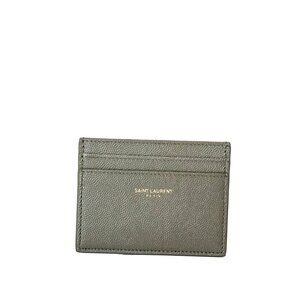 YSL Paris Card Case Light Sage